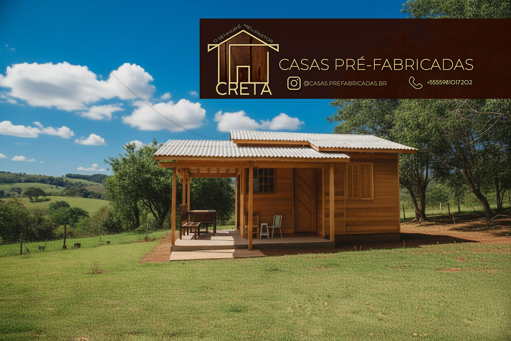 Casa Prefabricada de Madeira 44m2 de 2 Dormitorios em Santana do Livramento e Rivera
