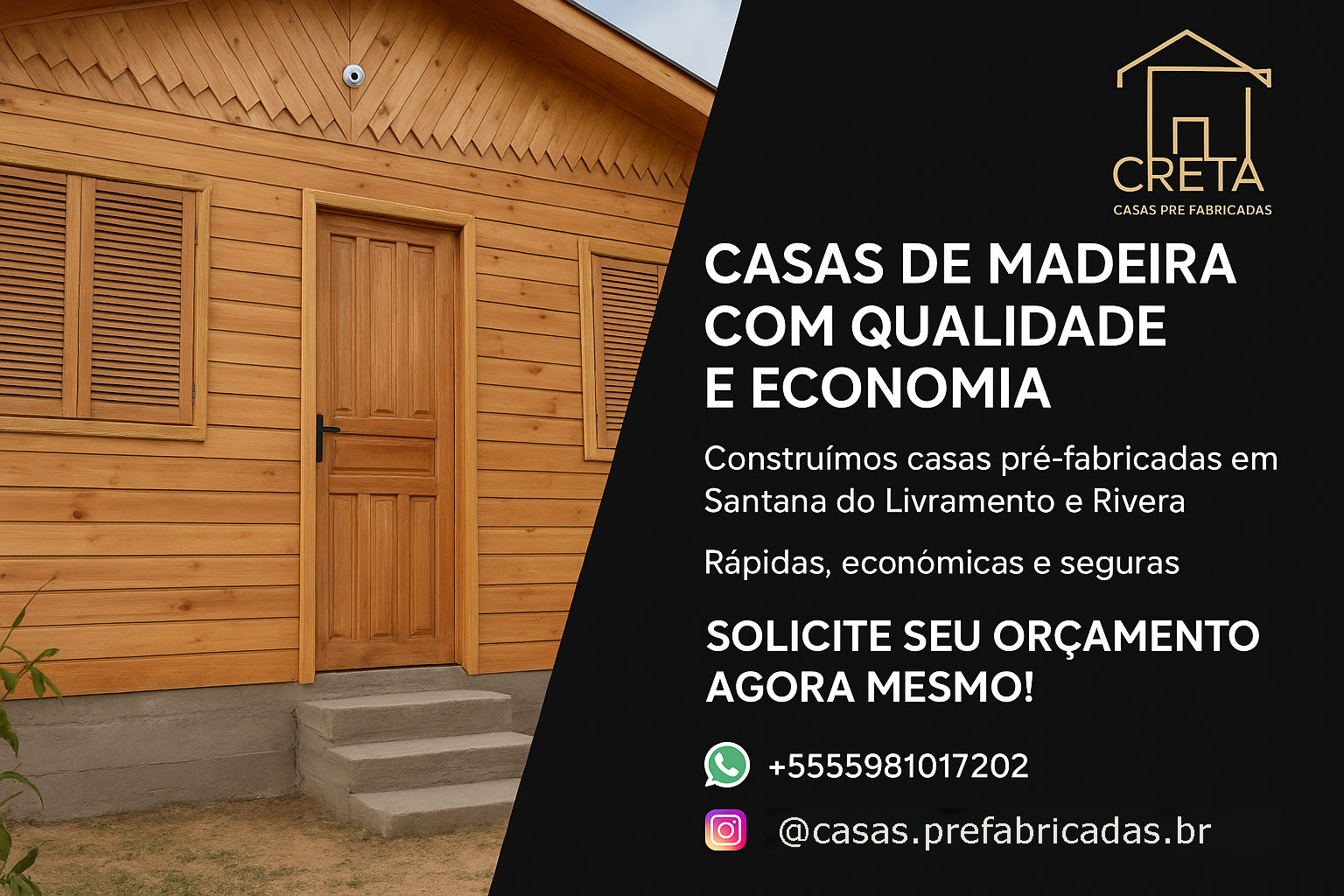 Casas prefabricas em Madeira - Rivera - Santana do Livramento