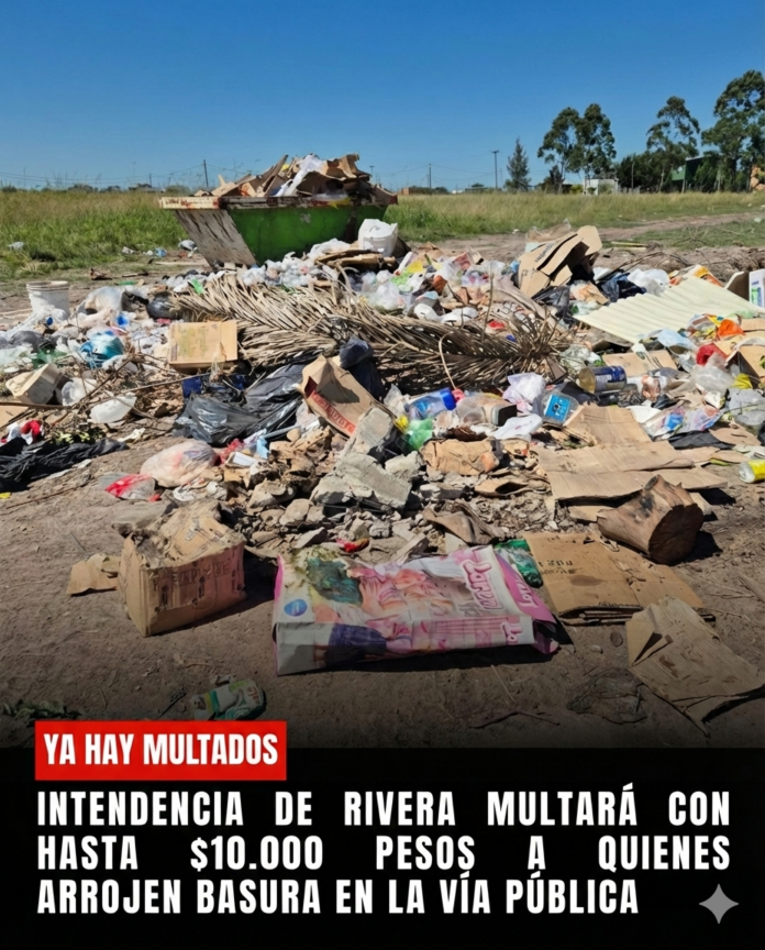 multa por tirar basura en rivera
