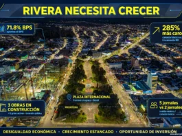 RIVERA NECESITA CRECER: el reclamo viral que expone por qué no se construye en la frontera Rivera y Santana do Livramento con datos de costo de construcción BPS 71.8% y brecha 285% más caro
