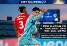 ¡Épico! Montevideo City Torque golea 3-0 en el último minuto Festejo de Montevideo City Torque tras golear 3-0 y clasificar a semifinales de la Copa Sudamericana."
