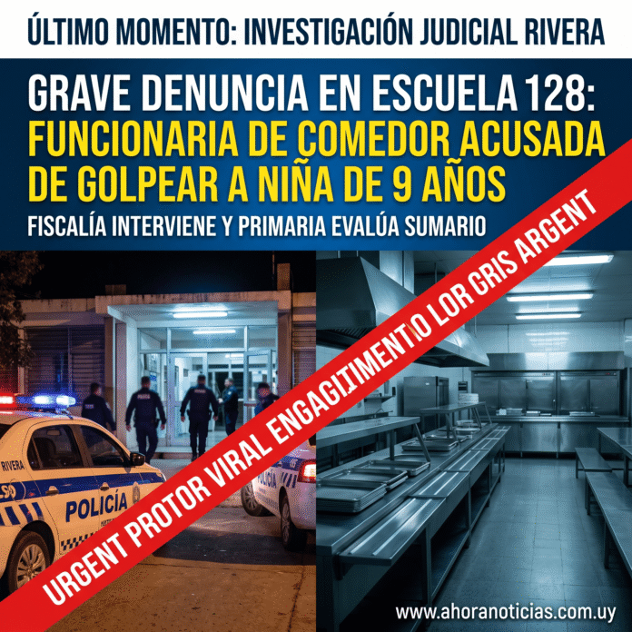 Grave denuncia en Rivera: acusan a funcionaria de comedor escolar de golpear a una niña de 9 años