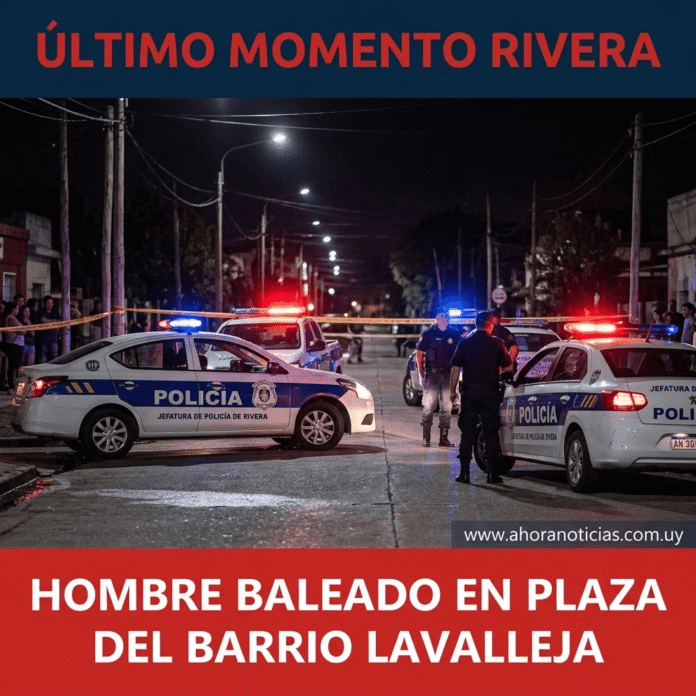 hombre baleado rivera policial